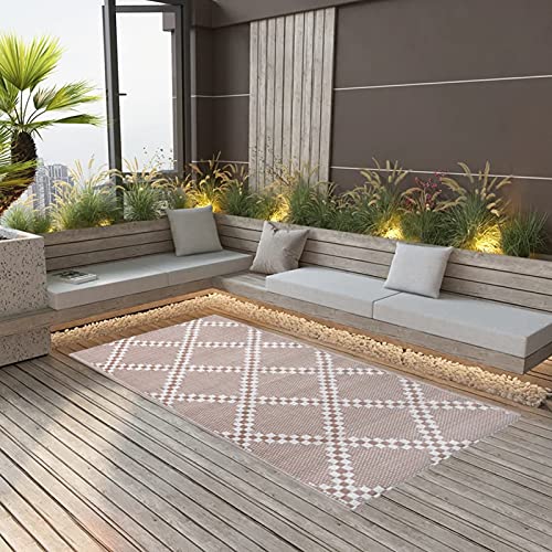 Juroupi Outdoor-Teppich Balkonteppich Carpet Outdoor Teppich Balkon Braun 80x150 cm PP