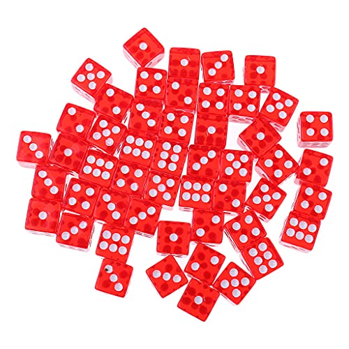 Würfelanzug, Spiele Würfel, 50x Acryl 6 Seiten geeignet for Rollenspiele