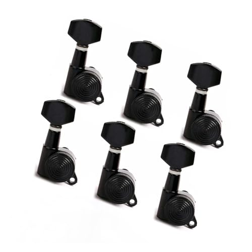 Strings Tuning Pegs Mechaniken Für Gitarre E-Gitarre Tuning Pin Kit Mechanik Gitarre Professionelle Reparatur Locking Key Tuner (Color : Black)