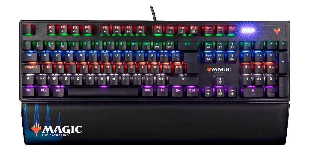 Konix Magic The Gathering Kabelgebundene mechanische Gaming-Tastatur AZERTY - Anti-Ghosting - 20 Lichteffekte - 1,7 m Kabel