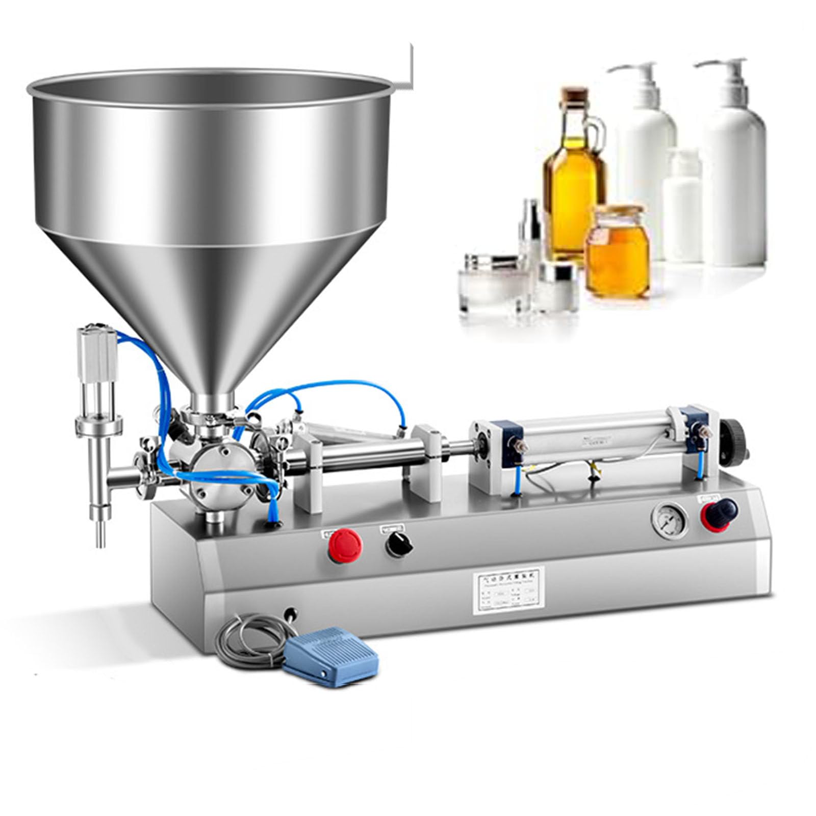 lwjunmm Abfüllmaschine automatisiert/manuell 5–3000 ml mit Skala, paste Flüssigkeitsabfüllmaschine flaschenfüller für Paste und Flüssigkeit abfüllen,30-300ML