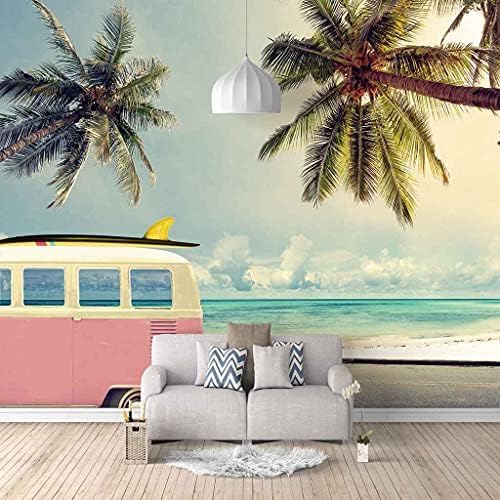 Strand Rose Autos 3D Tapeten Wanddekoration Fototapete Sofas Wohnzimmer Wandbild Schlafzimmer-250cm×170cm