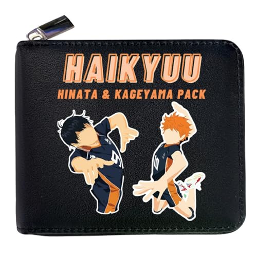 RYNDEX Haiky-uu!! Geldbeutel Anime Mittelgroß, Süß Spaß Einzigartig Karten Geldbeutel, Scheckkartenetui für Fans Teens Geburtstagsgeschenk(Color:Multicolor 5)