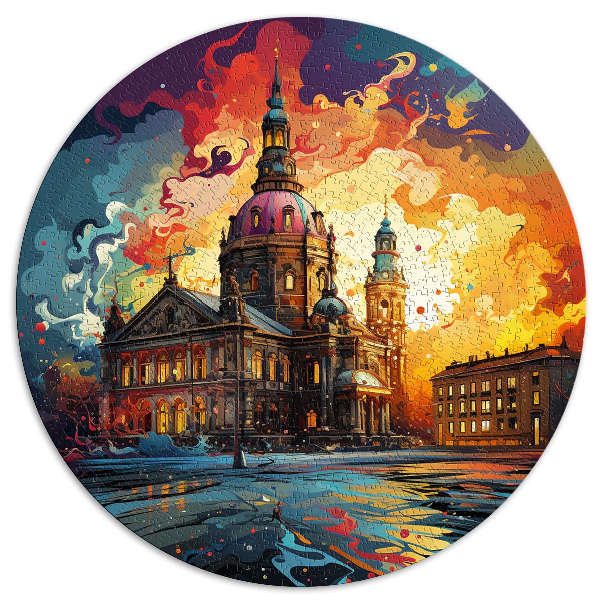 Puzzles Geschenk Christiansborg Palace Puzzles für Erwachsene 1000 Stück 26,5x26,5 Zoll pädagogische Herausforderung ganze Familie und diese