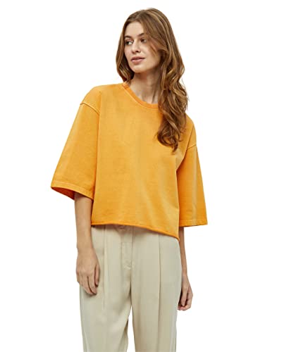 Peppercorn Marlea 3/4 Ärmel Sweat | Sweatshirt Damen In Orange | Frühling Pullover Für Damen | Größe M