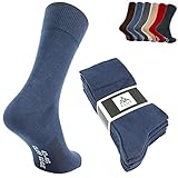 Cliff Edge 10 Paar hochwertige Premium Herren-Damen-Socken | atmungsaktive Socken aus gekämmter Baumwolle (39-42, Navy Blue - 10 Paar)