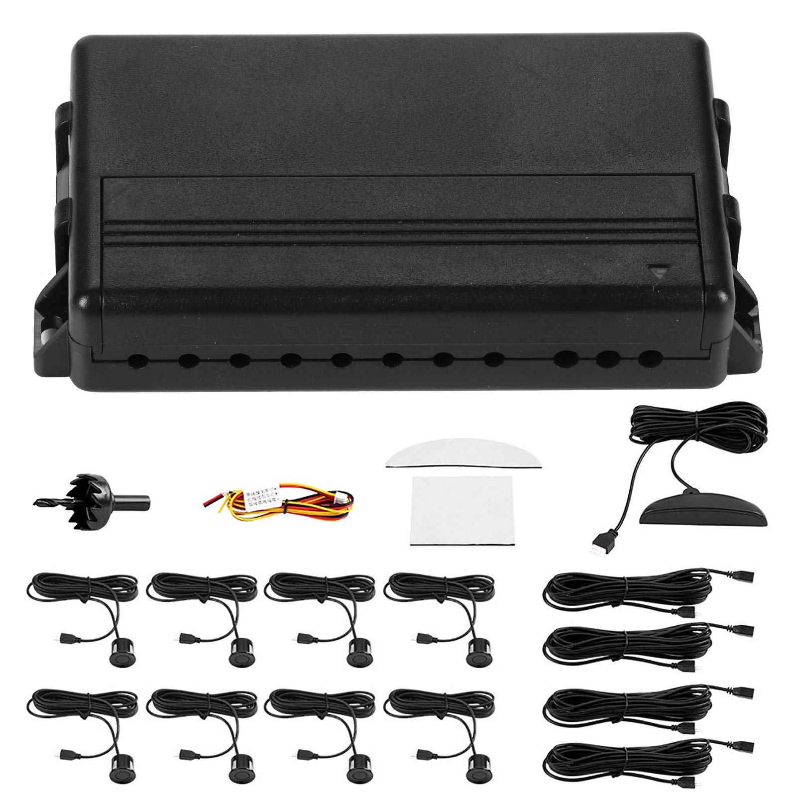 Parking Sensor Kit, Universal Parking Sensor 8 Sensor Auto Rückseiten Unterstützung Summer LED Anzeige Parkhilfe Assistants Reminder Sicherheit Einparkhilfe