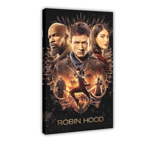 biegzc Filmposter auf Leinwand, Motiv: Robin Hood (2018), Leinwandposter, Wandkunst, Dekordruck, Gemälde für Wohnzimmer, Schlafzimmer, Dekoration, 60 x 90 cm