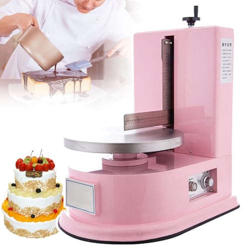 JMbpkduHs Automatischer Kuchencremeverteiler, Brotcreme-Dekorationsverteiler Zur Herstellung Von 4-12-Zoll-Kuchen, Für Geburtstagskuchencrememarmelade,Pink