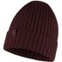 Buff Knitted Hat Norval Maroon