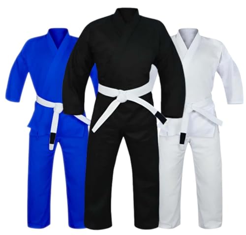 Rewon Gear Basic1.5 Jiu Jitsu Gi, professioneller Wettbewerb, hochwertiger Stoff (Schwarz, A0)