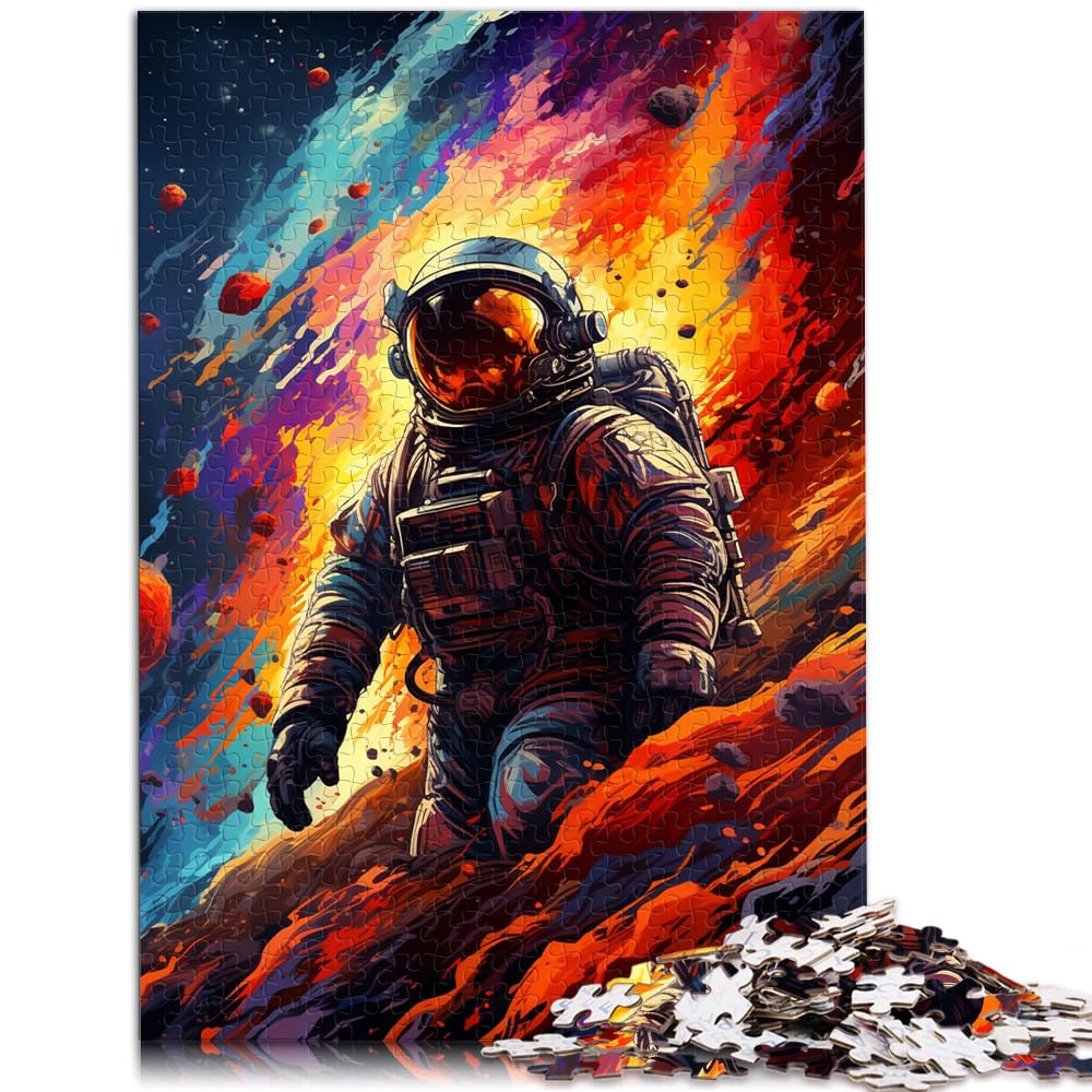 Puzzle für Astronauten im geheimnisvollen Universum. Kunstpuzzle für Erwachsene, 1000 Teile, Holzpuzzle für Erwachsene und Familien, 1000 Teile (50 x 75 cm)