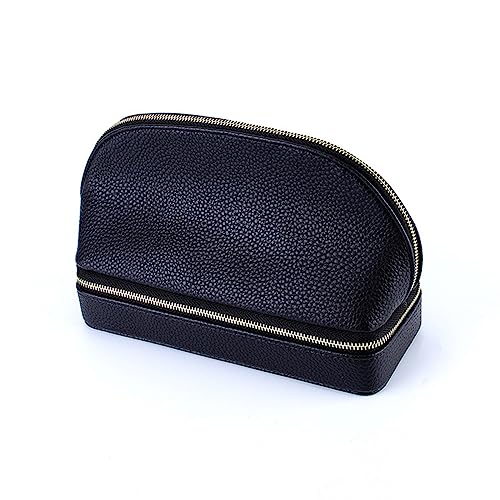 Uitndvyte Doppelschichtige Schmuckschatulle Make Up Tasche Halskette Ohrringe Aufbewahrungsbox Damen Kosmetiktasche Toilettenartikel Make Up Etuis