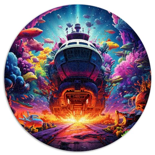 Puzzles Geschenke Spielzeug U-Boot bunt echte Puzzles 1000 Teile Puzzles für Erwachsene 67,5x67,5cm Lernspielzeug Familienspiele Weihnachtsgeburtstagsgeschenke