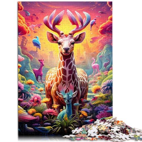 Puzzle-Geschenk Afrikanische Tiere 1000 Teile Puzzle Holzpuzzle Pädagogisches Stressabbau-Spielzeugpuzzle für anspruchsvolles Puzzlespiel und Familienspiel (50 x 75 cm)