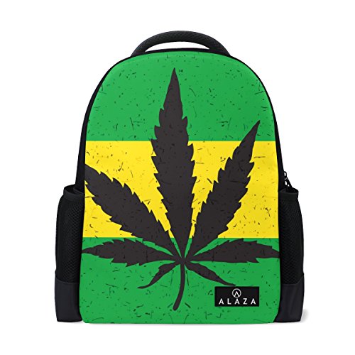 My Daily Marihuana Cannabis Blätter Vintage Rucksack 35,6 cm Laptop Daypack Schultasche für Reisen College Schule