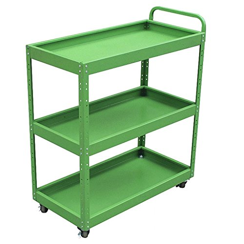 HXLDZOU Trolley aus verdickter Legierung, Werkzeugwagen, Servicewagen, multifunktionaler Werkswartungswagen, Tragfähigkeit 130 kg, geeignet für die Garage (Green)