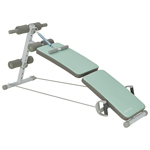 SPORTNOW Sit-Up-Bank grün Stahl B/H/L: ca. 137x66x51 cm