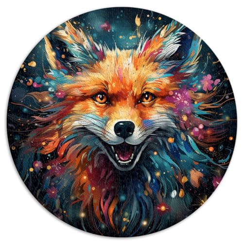 Puzzles Star Animal Fox Jigsaw 1000 Teile für Erwachsene 67,5x67,5 cm Puzzles Geschenke Spaß bei Aktivitäten zu Hause, Geburtstagsgeschenk, Reisegeschenke,