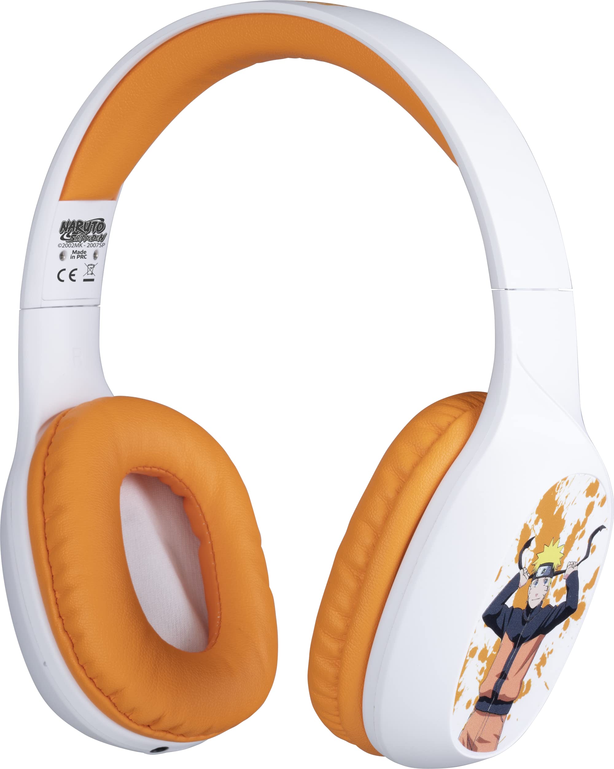 Konix Naruto Shippuden Kabelloser Bluetooth 5.3-Kopfhörer für Smartphones und Tablets - 30 Std. Wiedergabezeit - 3,5-mm-Klinkenkabel - Naruto-Motiv