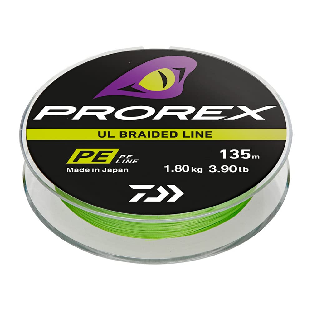 Daiwa Prorex Chartreuse Flechtschnur, sehr leicht, 135 m, #PE0.4/2,8 kg