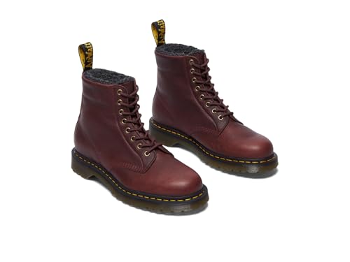 Dr. Martens Unisex-Erwachsene 1460 Warmwair Grizzly Lederstiefel Combat, Rot/Ausflug, einfarbig (Getaway Solids), 39 EU