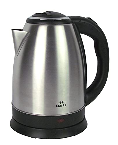 Edelstahl Wasserkocher 1,8 Liter – Abschaltautomatik, Kabellos, BPA frei, optimierte Ausgusstülle - ideal für Tee, Kaffee oder Babynahrung – 1800W