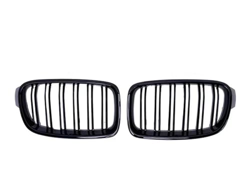 Für B&MW 3er F30 F31 320i 325i 328 2012 2013 2014 2015 2016 2017 2018 2019 Frontgrill Dual Line Nierengrill Kühlergrills für die Front(Glänzend schwarz)