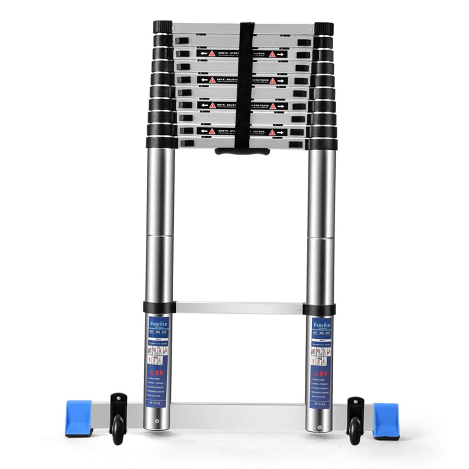 Telesladder Multifunktionsleiter, frei skalierbar, verdickte Aluminiumlegierung, tragbare Dachbodenleiter für den Haushalt, Tragkraft 150 kg, mehrere Größen, Mehrzweck-Dachbodenleiter/4,1 m Ambitious