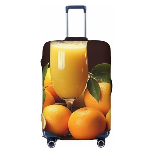 CSGJMYGS Orange juice Gepäckabdeckungen für Koffer, waschbar, modisch, dehnbar, kratzfest, passend für 45,7 - 81,3 cm Gepäck, XL, Schwarz, XL, Schwarz , XL