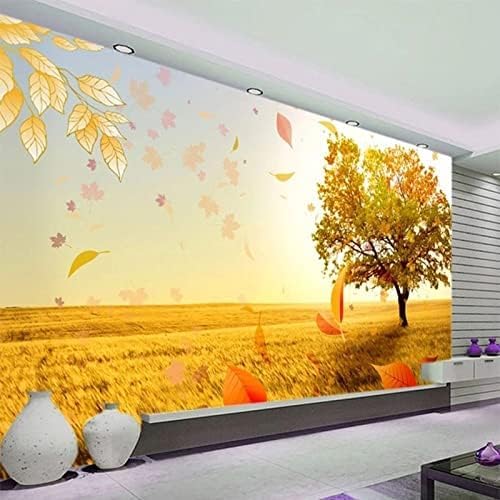 XLMING Herbstlaub In Der Landschaft 3D Tapete Home Dekoration Wohnzimmer Sofa Schlafzimmer Tv Hintergrund Wand-150cm×105cm