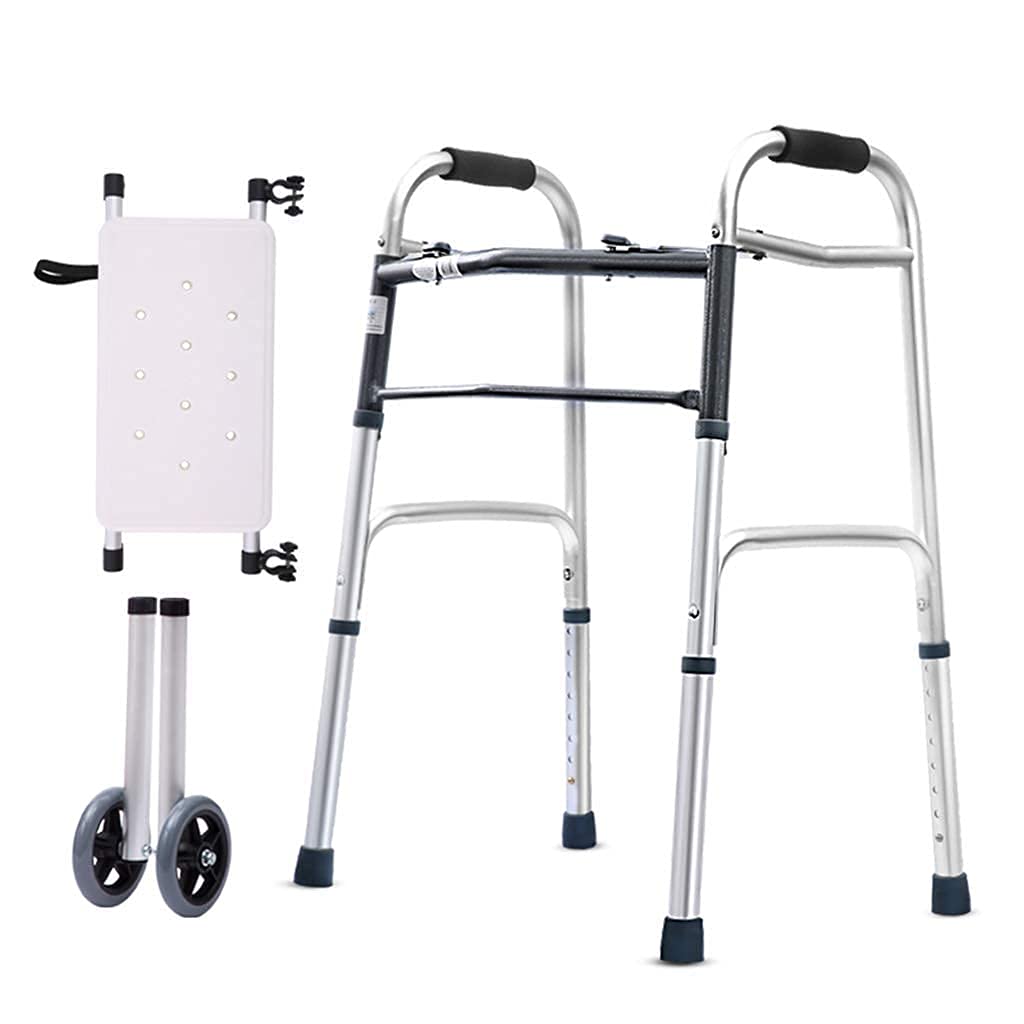 Rollator Walker, Gehhilfe Gehhilfe Cane Stuhl Ältere Armlehne Leichter Aluminium Rollator mit Gepolstertem Sitz Vierbeinige Ältere Lauflernhilfe Seilzug Ältere Lauflernhilfe Teleskop Faltbar Stern des