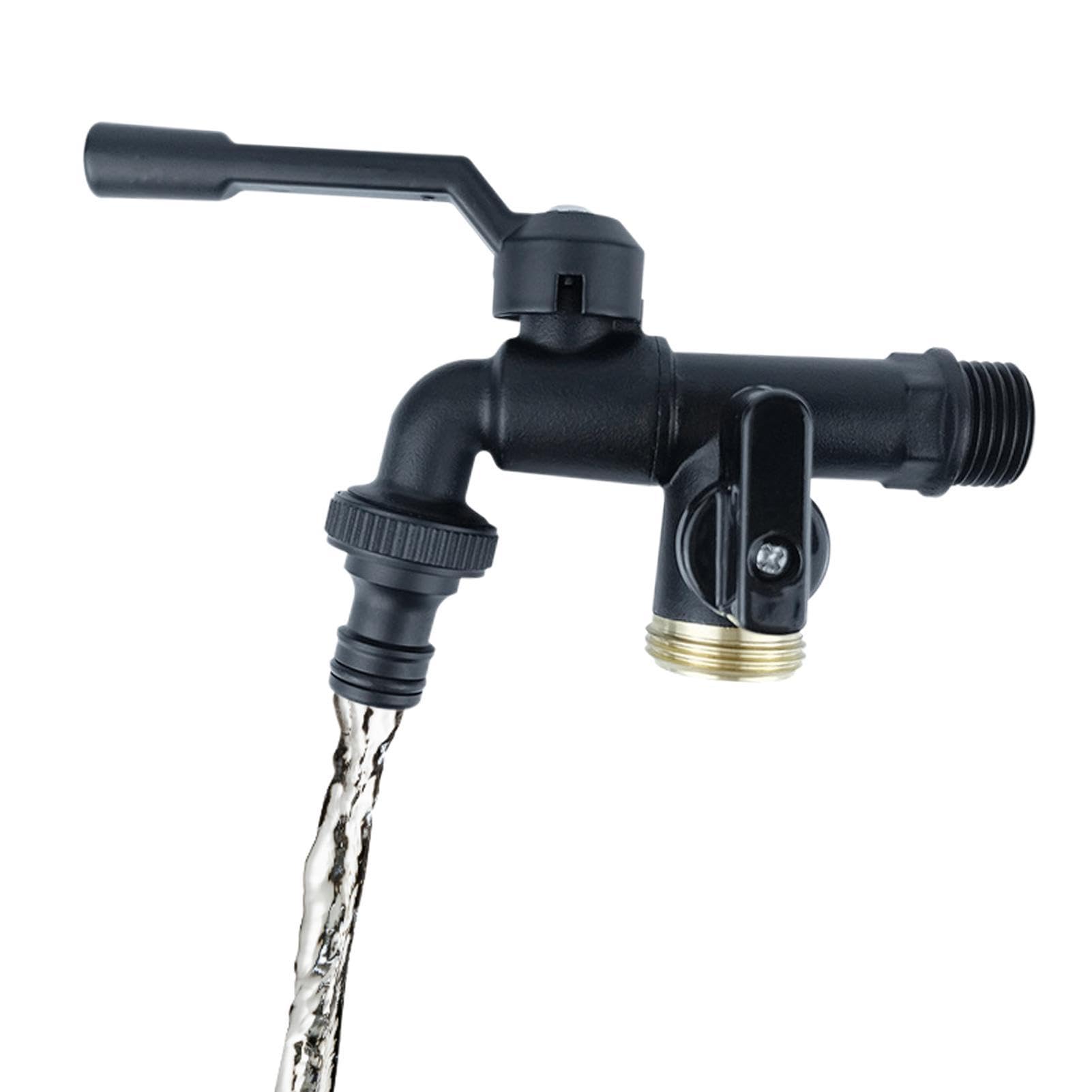 Kupfer-Außenhahn | Bibcocks Outlet 1/2 Zoll Wasserhahn Gartengeräte Outdoor Frostschutzmittel Schwarz Messing - Wasserhahn-Splitter, Hosey-Splitter, robuster Gartenschlauch-Splitter