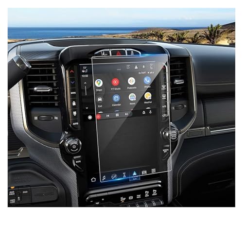 Für Dodge Für RAM 1500 2500 3500 2021 2022 2023 12-Zoll-Autonavigations-Displayschutzfolie Autoinnenausstattung Gehärteter Glasfilm Navigation Schutzfolie Navigations-Displayschutz