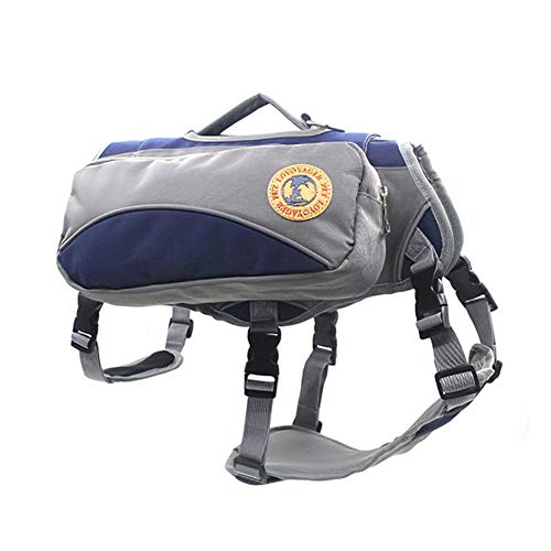 Rysmliuhan Shop Hunderucksack Hundetragetasche Haustier Schultasche Hundecampingzubehör Hundegeschirrtasche Hundegehzubehör Haustier Rucksack Hundereisezubehör Blue,m