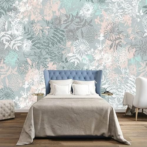 Vintage Elegante Blume Und Blatt 3D Tapeten Wanddekoration Fototapete Sofas Wohnzimmer Wandbild Schlafzimmer-430cm×300cm