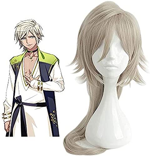 LINLINCD-Anime Coser Wig Handumfang A3! Cosplay Zitrone Cosplay Perücken Hitzebeständig Kunsthaarperücken+Perücke Cap Halloween Karneval Party