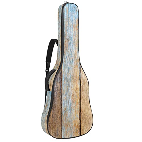 Gitarrentasche Gig Bag Gepolsterte Wasserdicht Gitarrenhülle für Akustikgitarre 40/41 / 42 zoll Buntes Holz 108.9x42.9x11.9 cm