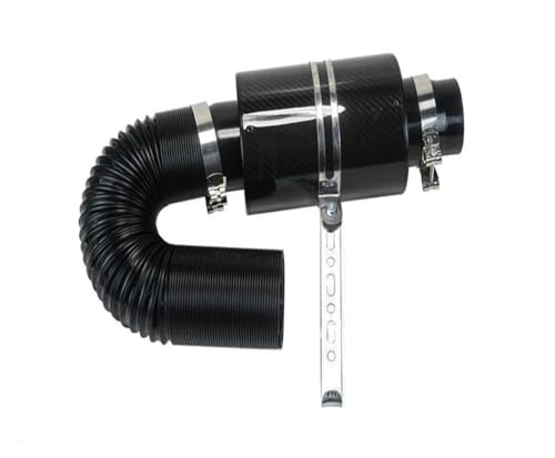 Auto Lufteinlass Luftansaugschlauch Universal Air Intake Mit Lüfter Racing Carbon Fiber Cold Feed Induction Kit Air Intake Kit Luftfilterkasten/ODER OHNE LÜFTER(Without Fan)