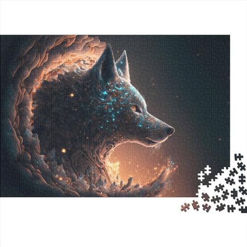 Kunstpuzzle für Erwachsene 1000 Teile Tierwolf-Puzzles für Erwachsene Teenager Schwierige, anspruchsvolle Puzzles 1000 Teile (Größe 75x50cm)