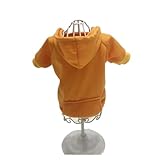 Fester Kapuzenpullover für Katzen und Hunde, passend für kleine Hunde, Haustierkleidung, Mantel, Jacken, Sweatshirt, passend für Chihuahua, Hunde, Baumwolle, Haustier-Outfits (Orange, Größe XS 0–1,5