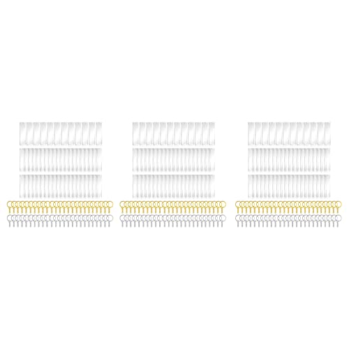 Kiudduy 450 Stück Acryl Schlüsselanhänger Rohling mit Ringen für Vinyl, Durchsichtige Schlüsselanhänger Rechteck Acryl Rohlinge