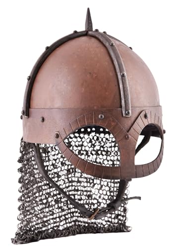 Ulfberth Der Gjermundbu Helm mit vernieteter Brünne, Gr. S Schaukampfhelm Wikingerhelm