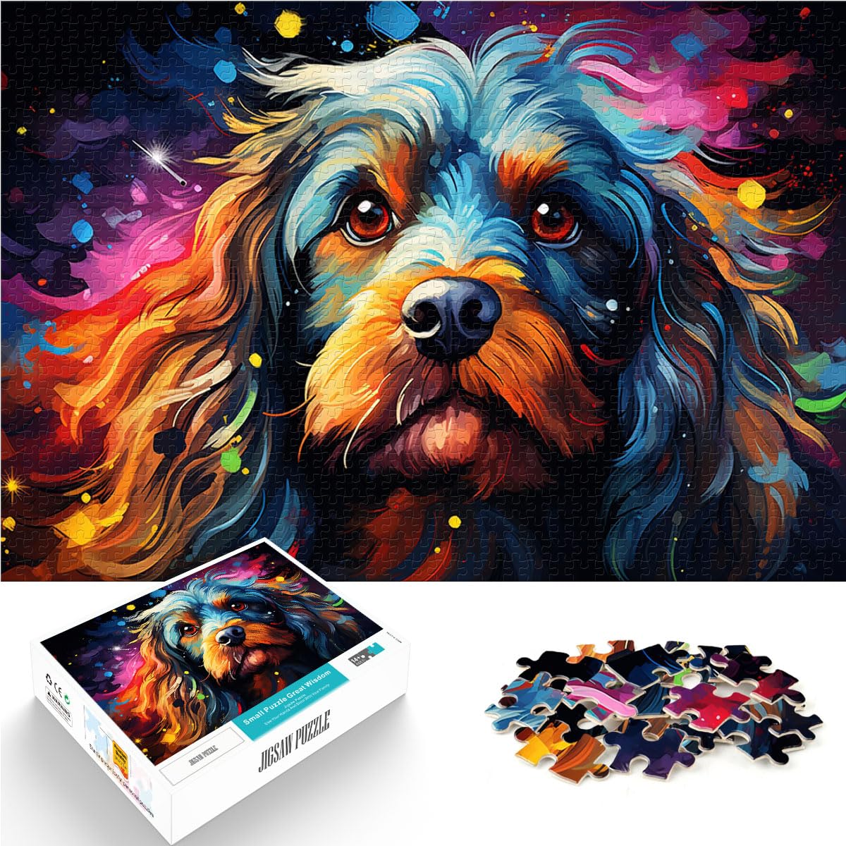 Puzzlespiele, farbenfrohe Cocapo-Puzzles 1000 für Erwachsene, 1000 Teile, Holzpuzzle, Spaß für Aktivitäten zu Hause, Geburtstagsgeschenk, Reisegeschenke, 1000 Teile (50 x 75 cm)