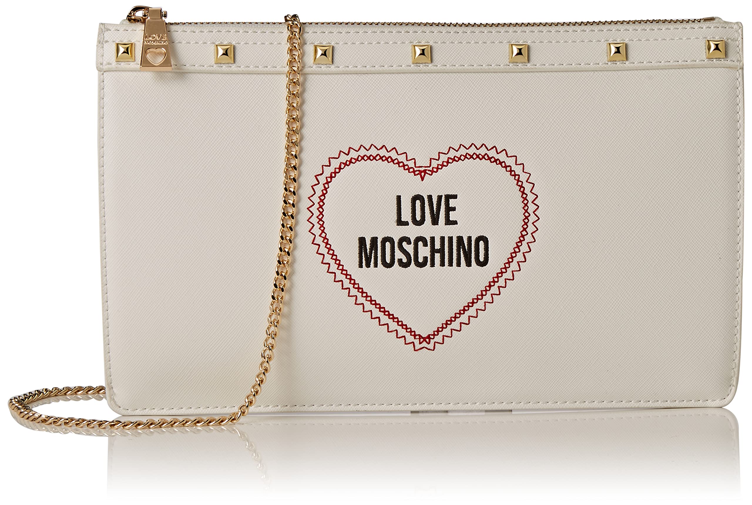 Love Moschino Damen Schultertasche, Weiß