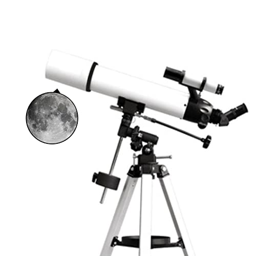 Teleskop, 90 mm Öffnung, 600 mm Brennweite, hochauflösendes astronomisches Brechungsteleskop mit verstellbarem Stativ, Teleskop für Kinder, Anfänger und Erwachsene