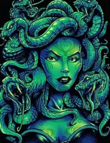 HfmQuisutron Jigsaw Puzzle 1000 Teile Snake Girl Retro Poster Holzpuzzle Home Stressabbau Spiel Yw141Az