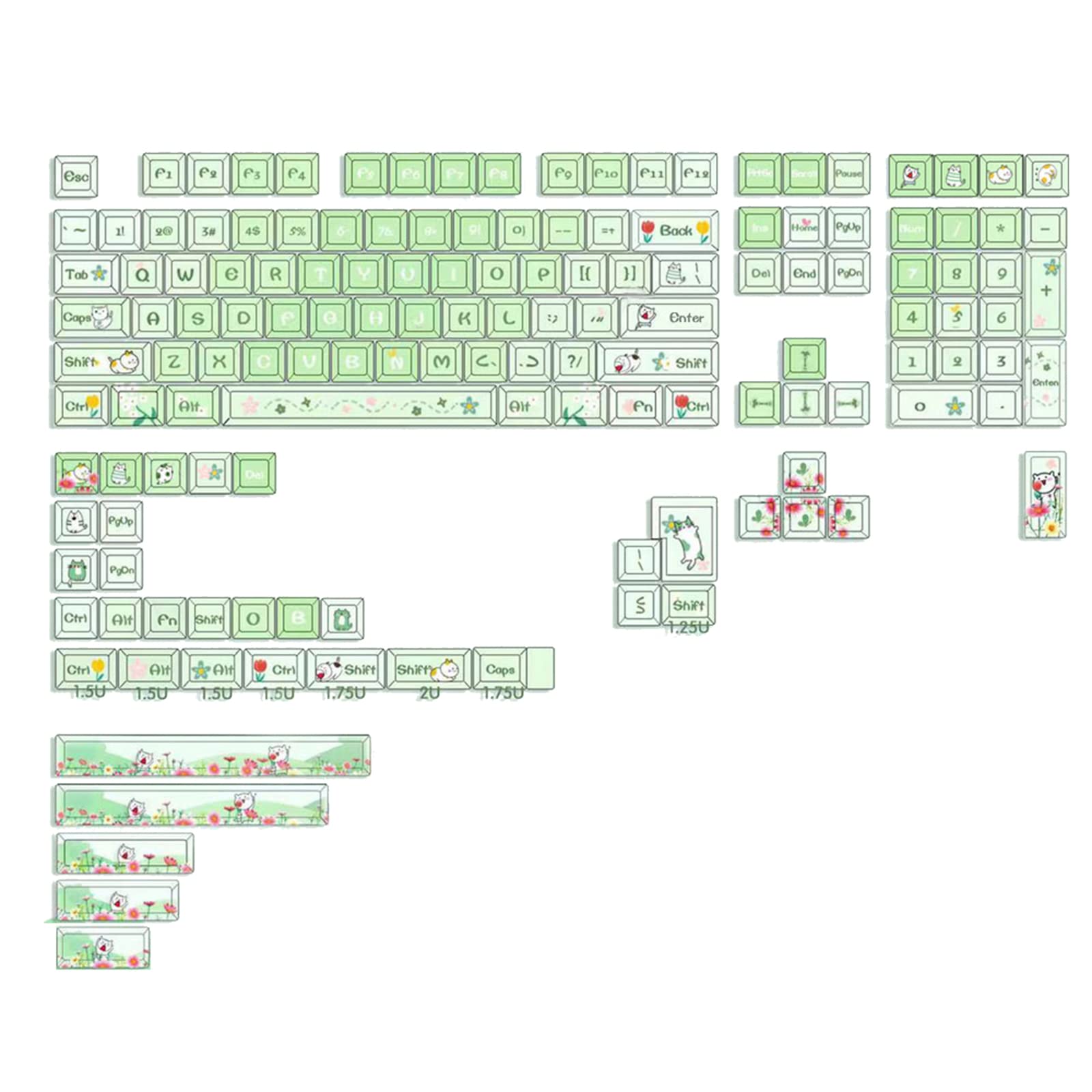 145 Tasten Meow Star Man MDA Profil Tastenkappen PBT Farbsublimation Für Cherry MX Schalter Passend Für Dz60/RK61/64/gk61/68/84/98 Meow Star Man Tastenkappe