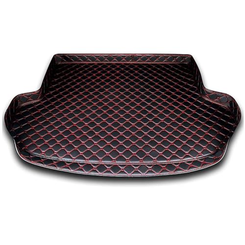 Kadue Auto Kofferraumwanne für Au-di A3 Cabrio (8V) 2013-2020, Leder Kofferraummatten Wasserdicht Kofferraum Schutzmatte Teppich Innenmatte Zubehör,D/Black~red