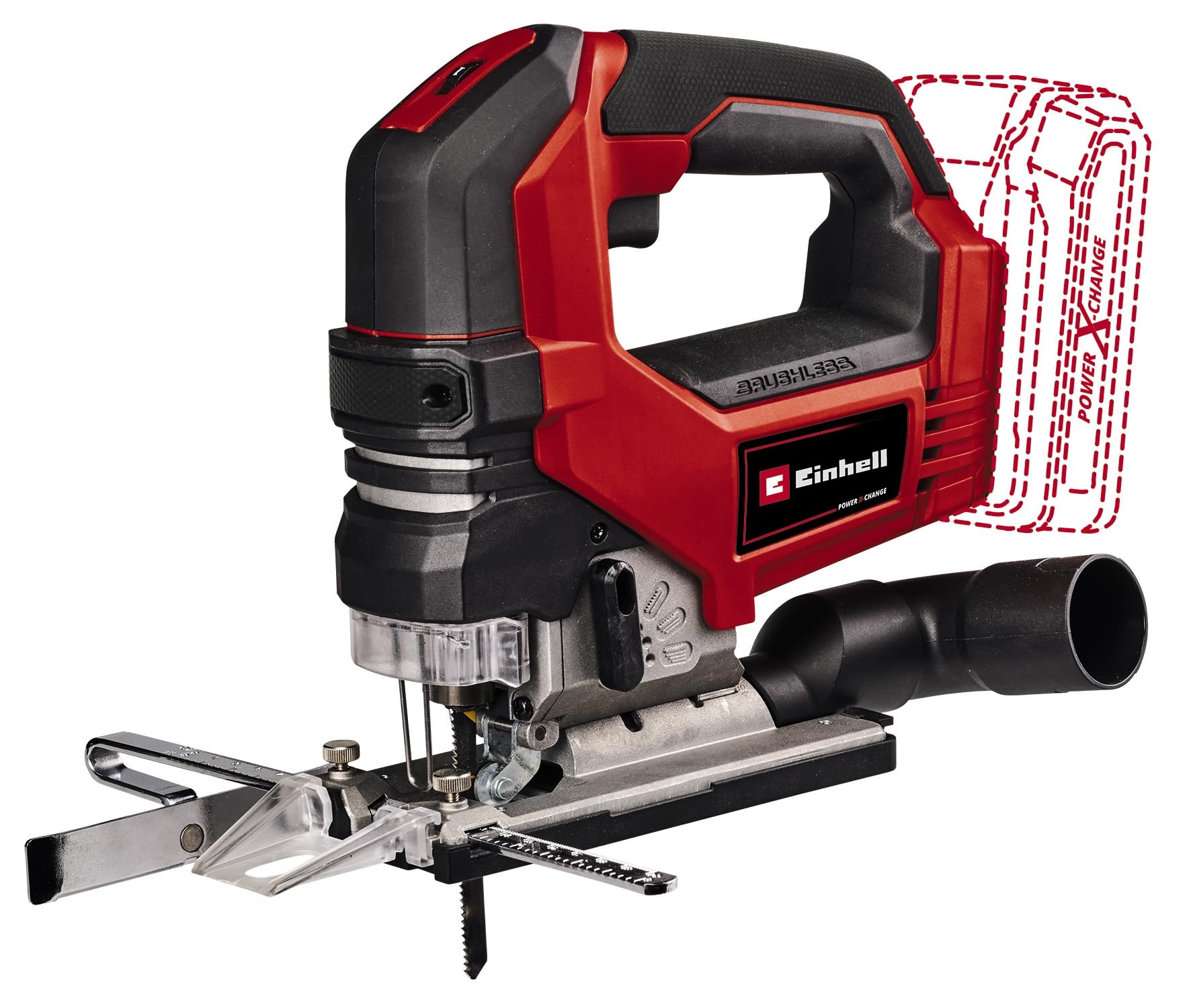 Einhell Professional Akku-Stichsäge TP-JS 18/135 Li BL Power X-Change (18 V, 135 mm Schnitttiefe in Holz, 26 mm Hubhöhe, Brushless, inkl. Sägeblatt, ohne Akku)